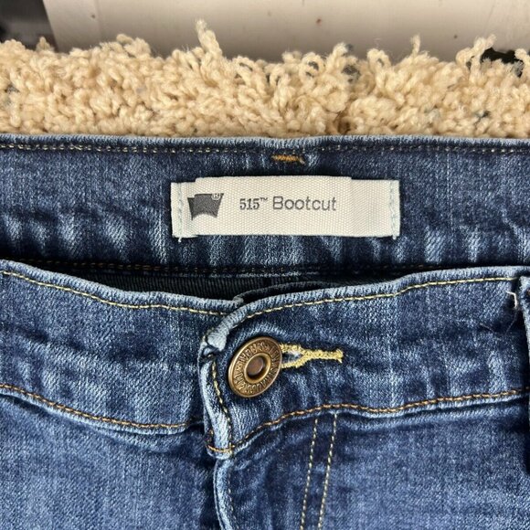 Levi's 515 Women's Size 16S 33x30 Blue Denim Bootcut Jeans Pants Dark Wash - Picture 3 of 8